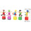 5 unid. brinquedo madeira palhaço infantil 2