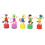 5 unid. brinquedo madeira palhaço infantil 7