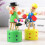 5 unid. brinquedo madeira palhaço infantil 4