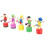 5 unid. brinquedo madeira palhaço infantil 10