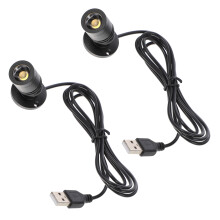 2 unidades LED para com USB, mini spot e de exibição