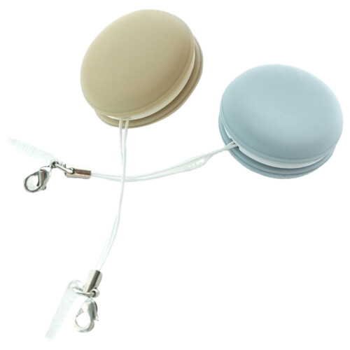 2 unidades de limpador de óculos forma de macaron e pano eletrônico