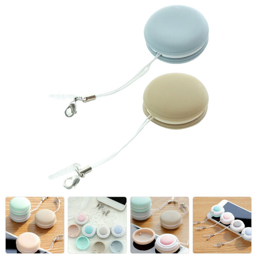 2 unidades de limpador de óculos forma de macaron e pano eletrônico 2