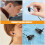 conjunto de tampões de silicone preto projetil com 7
