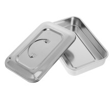 de Esterilização Aço Inoxidável com Tampa, Quadrada