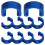 10 unid. braçadeiras de c para e mangueiras (azul) 1