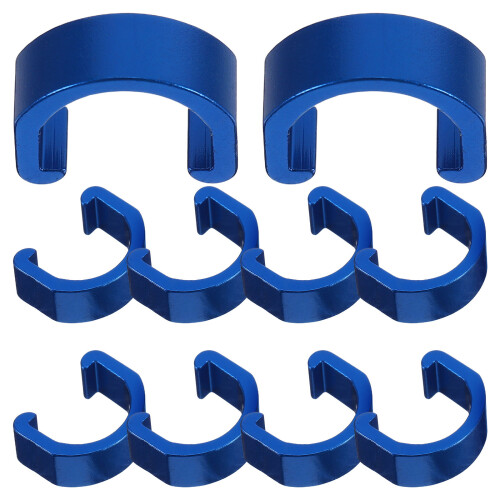 10 unid. braçadeiras de c para e mangueiras (azul)