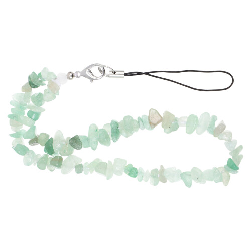 colar para com de cristal e cordão natural