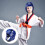 capacete eva com ventilação para taekwondo e kickboxing m azul 8