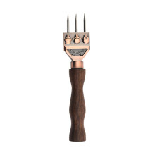 Ice Hammers Stainless Steel Three Pronged Ice Chippers With Wooden Handle Bronze Finish For Cocktail Bartender Gadget