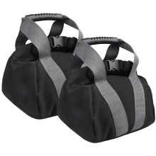 Fitness Sandbags 2-Pack With Non-Slip Handle Refillable Portable Canvas Kettlebell-Style Soft Sandbags For Home Workouts