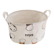 Storage Basket Fabric Toy Basket For Baby Room Space-Saving Side-Handle Design For Bedroom Living Room Laundry Room