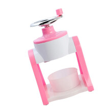 Manual Ice Crusher Hand Operated Ice Chipper Compact Pink Kitchen Tool For Home Use Smoothies And Cocktails