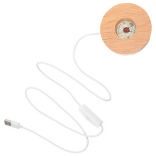 holz led basis für kristallkugel schneekugel lampe
