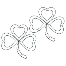 2St. Metallkranzrahmen Irischer Shamrock Drahtkranz-Stützrahmen