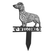 Tragbarer Hundepflock Gartenpflock Mit Hundefigur Für Außenbereich
