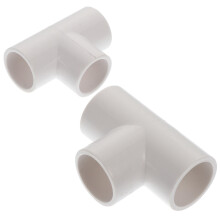 30St PVC Rohrverbinder T-Form 3- Rohrverbindungen (Weiß)