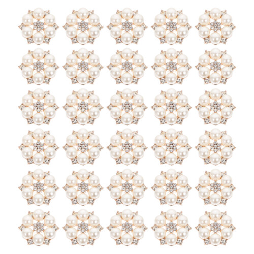 30 Kristall Verzierung Strass Knöpfe 1