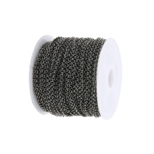 Geformte Kettenspule Gliederkette 2mm Schwarz Für Diy Schmuck