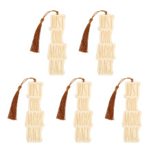 5Stk Holz Alphabet Quaste Lesezeichen Für