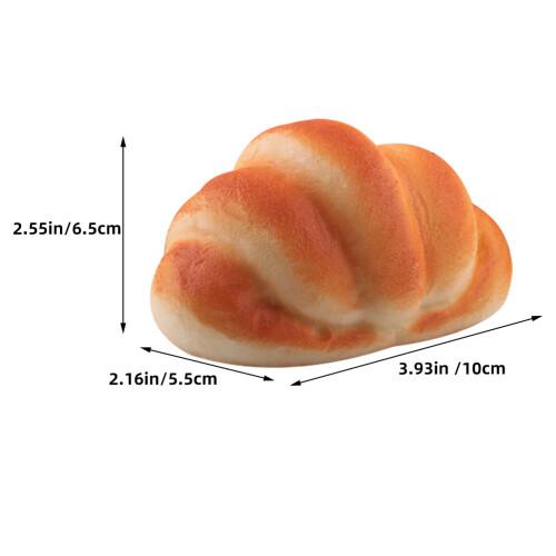 2Stk Künstliches Brot Imitat Croissant 1