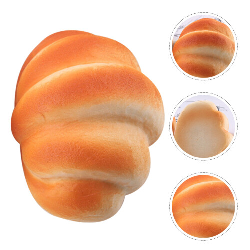 2Stk Künstliches Brot Imitat Croissant 2