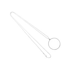 1Stk Portable 5X Leselupe Halskette Aus Metall Mit Gläserner Lupe