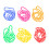 Party Perlen Bunt 2 Sets Kunststoff 9