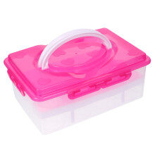 24-Eiertray Roze Plastic Organisator Met Schokvaste Bescherming