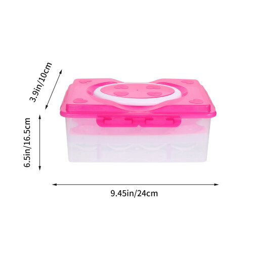 24-Eiertray Roze Plastic Organisator Met Schokvaste Bescherming 1
