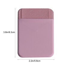 2Stück Handy Täschchen Selbstklebend Aus PU Leder Mit Tasche (Pink)