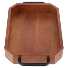 Food Serving Tray Holz Mit Doppelgriff Für Tee Und Snacks