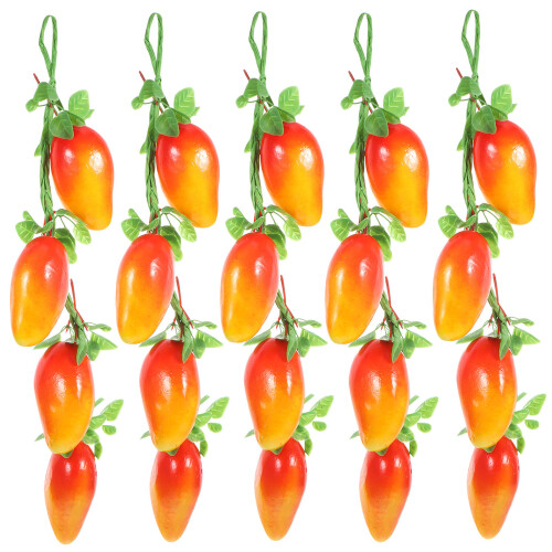 5Stk Simulierte Mango Ketten Künstliche Hängende 1