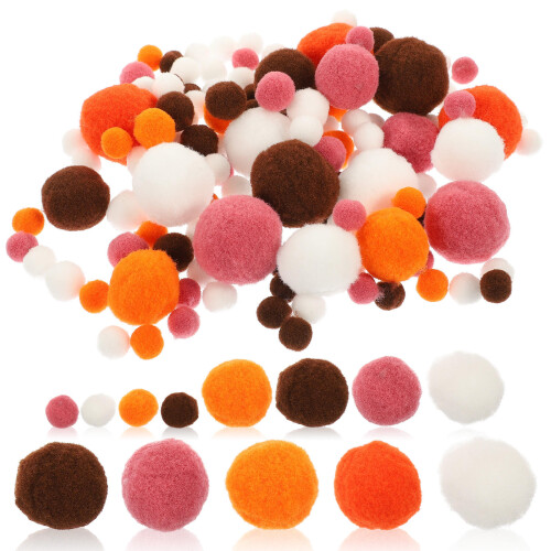 3 Sets Pompom Bälle Bastelarbeiten Polyester 2