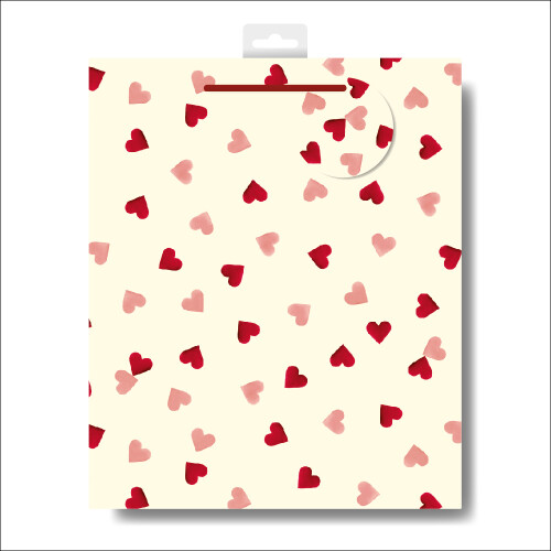 Woodmansterne Emma Bridgewater Pink Hearts Large Gift Bag Gift Wrapping Accessory