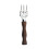 Ice Picsk Solid Wooden Handle Stainless Steel Three Pronged Ice Crushers Silver 1