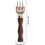 Ice Picsk Solid Wooden Handle Stainless Steel Three Pronged Ice Crushers Silver 3