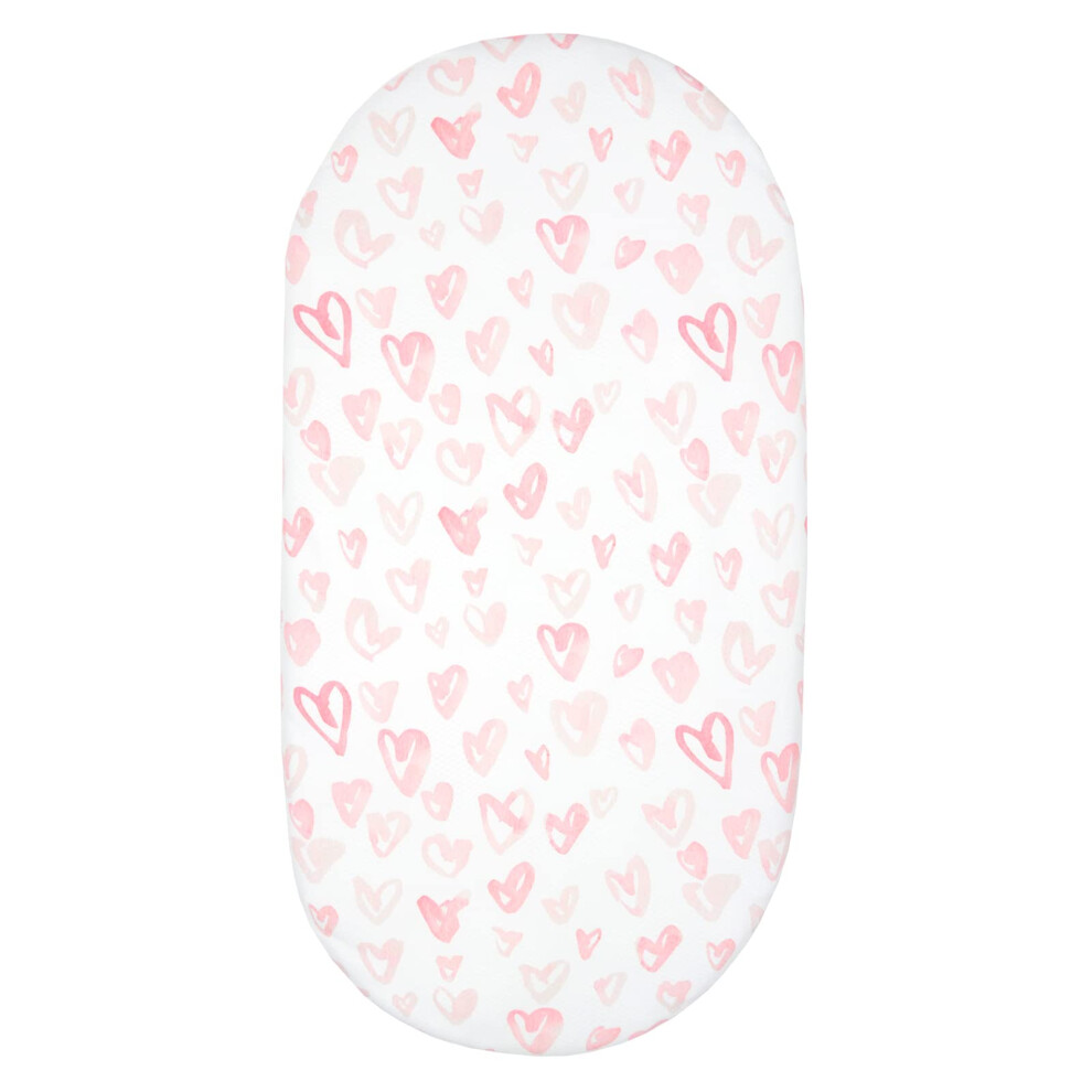 Breathable Cradle Moses Basket Oval Pad Sheet - Fitted Bassinet Sheet Cover, Style2, Baby Sheet, Oval Bassinet