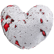 library-sequins kissenbezug herzförmig für sofa- und dekokissen