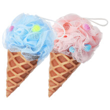 2 stück dusch-luffa-körperpeeling in eiscreme-form, luffa-waschschwamm