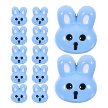 12Stk Blaue Hasenknöpfe Resin Nähen Knöpfe Für DIY Kleidung