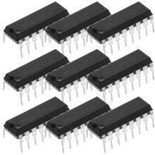 10pcs L293d Dip 16-Pin Ic Stepper Controllers (Black)