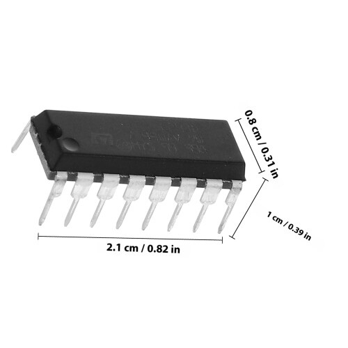 10pcs L293d Dip 16-Pin Ic Stepper Controllers (Black) 1