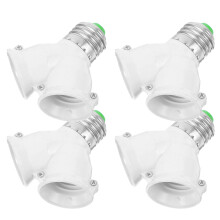 4 2-in-1 e27-sockelverteileradapter für 2 lampen in 1 fassung