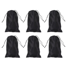 6 seidige wig-taschen mit kordelzug für haarverlängerungen