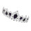 Baroque Vintage Kroon Legering Tiara Bruiloft Donkerblauw 1