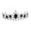 Baroque Vintage Kroon Legering Tiara Bruiloft Donkerblauw 8