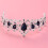 Baroque Vintage Kroon Legering Tiara Bruiloft Donkerblauw 7