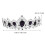 Baroque Vintage Kroon Legering Tiara Bruiloft Donkerblauw 2