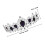 Baroque Vintage Kroon Legering Tiara Bruiloft Donkerblauw 3